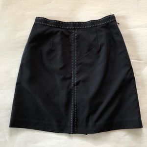 Izod Skort Black/White Stitching Athletic Wear 6